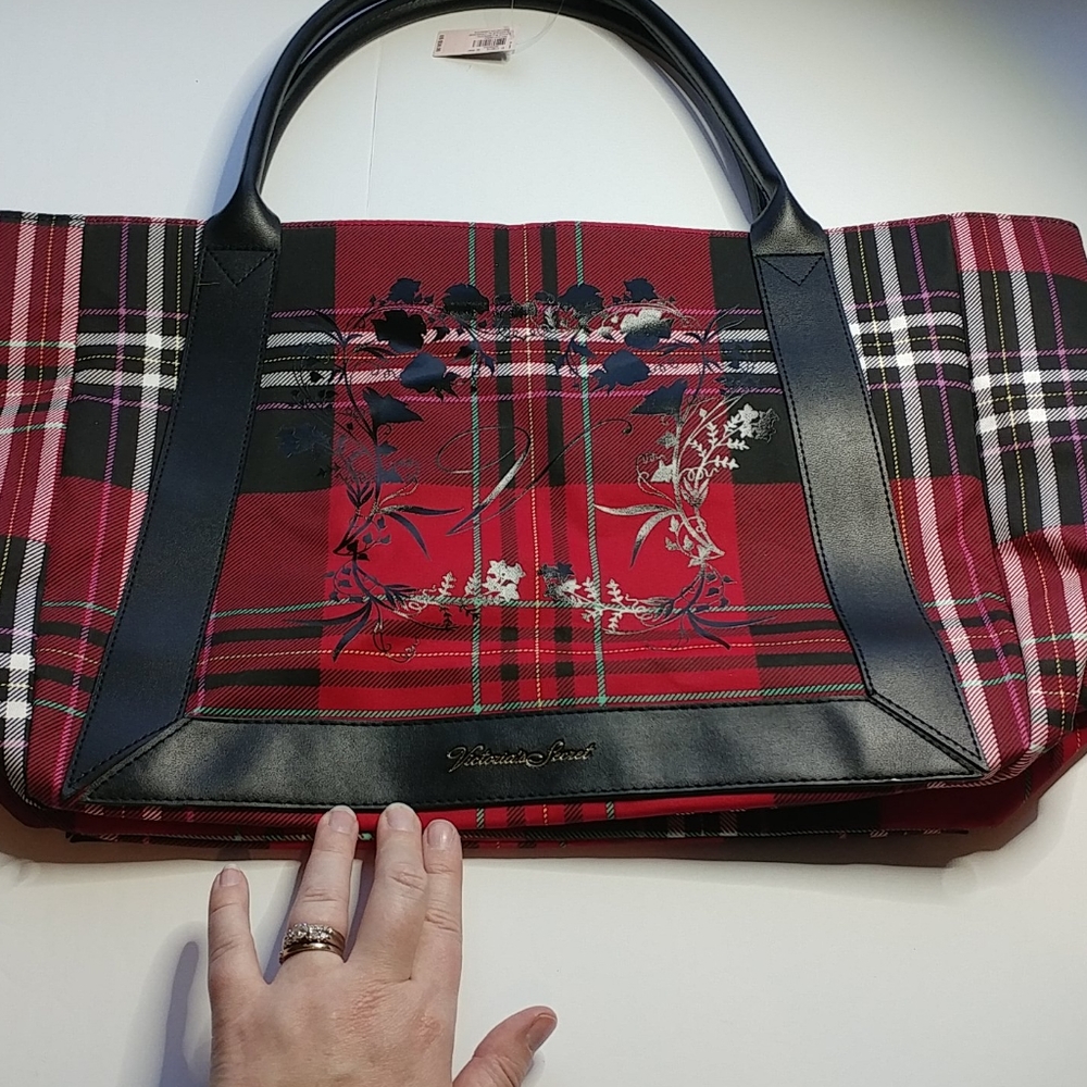 Victorias secret plaid Tote NWT Limited Edition
